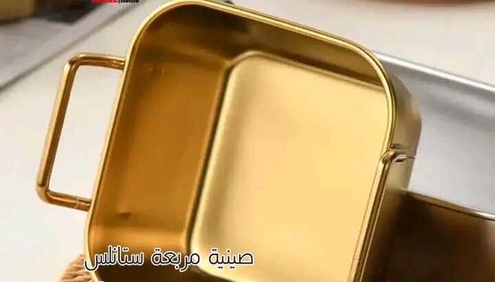 صينية ستانلس مميزة مذهبة