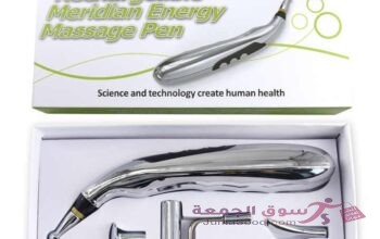 جهاز الكهربائي يعمل بنبضات الكهرباء مع اربع رؤوس قابلة للإستبدال . يعمل على الشحن قلم التدليك السحر